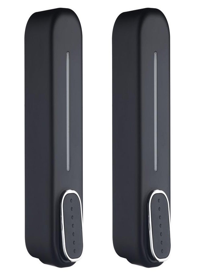 BATH GURU Plastic Liquid Soap Dispenser (Black, 350Ml, Pack of 2) - Image 1